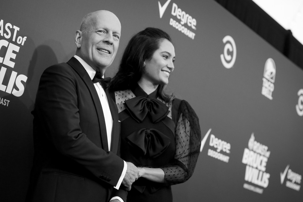 Bruce Willis (L) and Emma Heming attend the Comedy Central Roast of Bruce Willis
