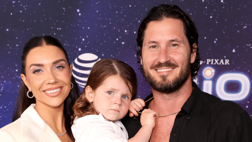 Jenna Johnson, Val Chmerkovskiy, and their son Rome