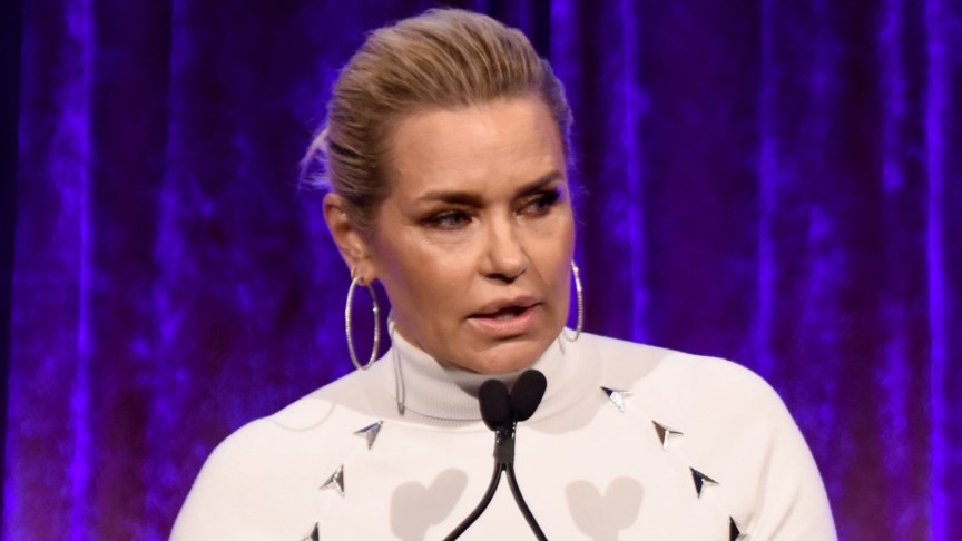 Yolanda Hadid gives a speech