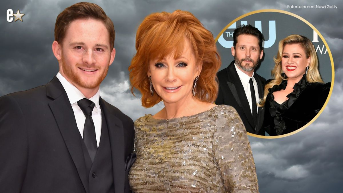 Shelby Blackstock, Reba McEntire, inset: Brandon Blackstock and Kelly Clarkson