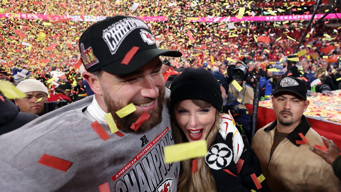 Travis Kelce and Taylor Swift.