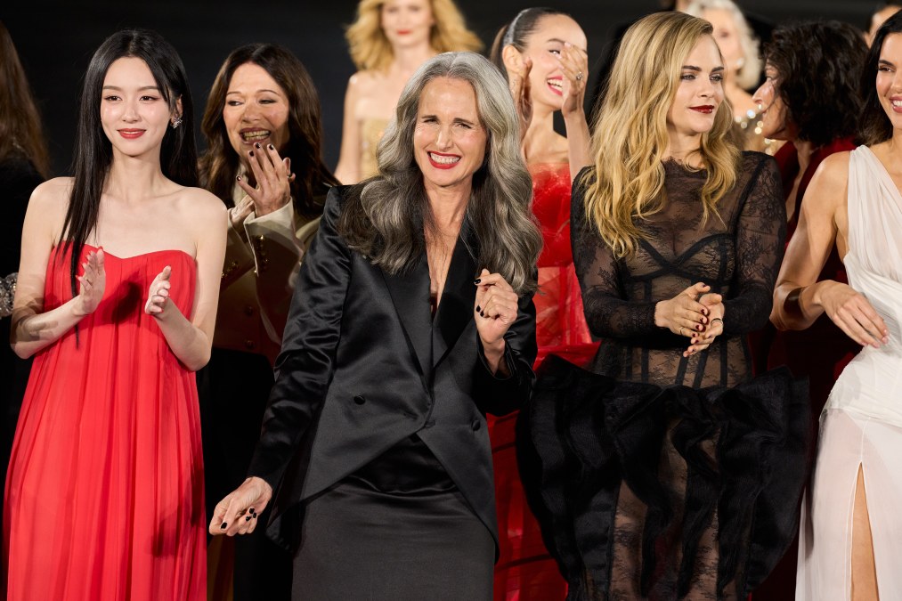 Ye Zhou, Andie MacDowell and Cara Delevingne