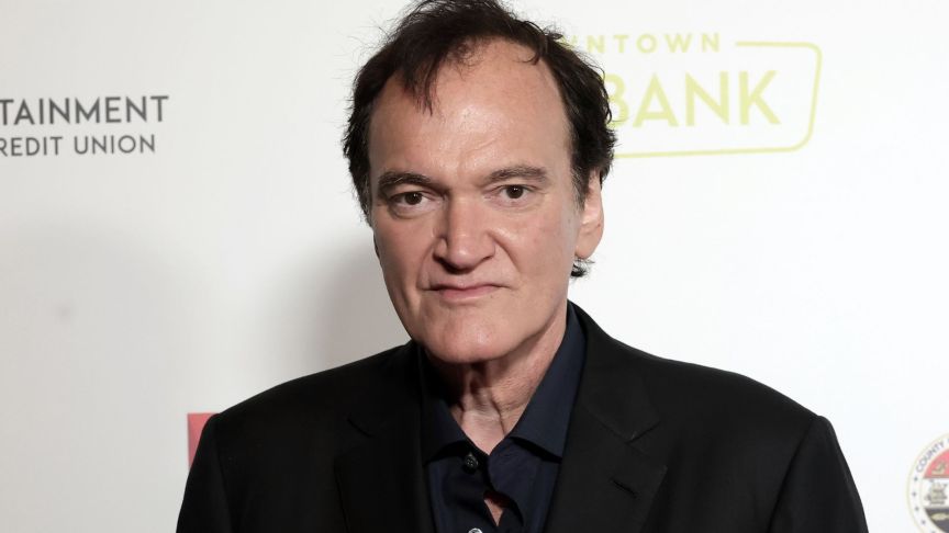 Quentin Tarantino arrives to receive The Vanguard Award at the Burbank International Film Festival Gala Honoring Quentin Tarantino at Marriott Convention Center on September 28, 2025 in Burbank, California