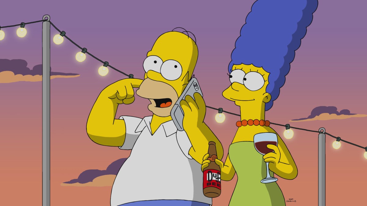 Homer and Marge Simpson.