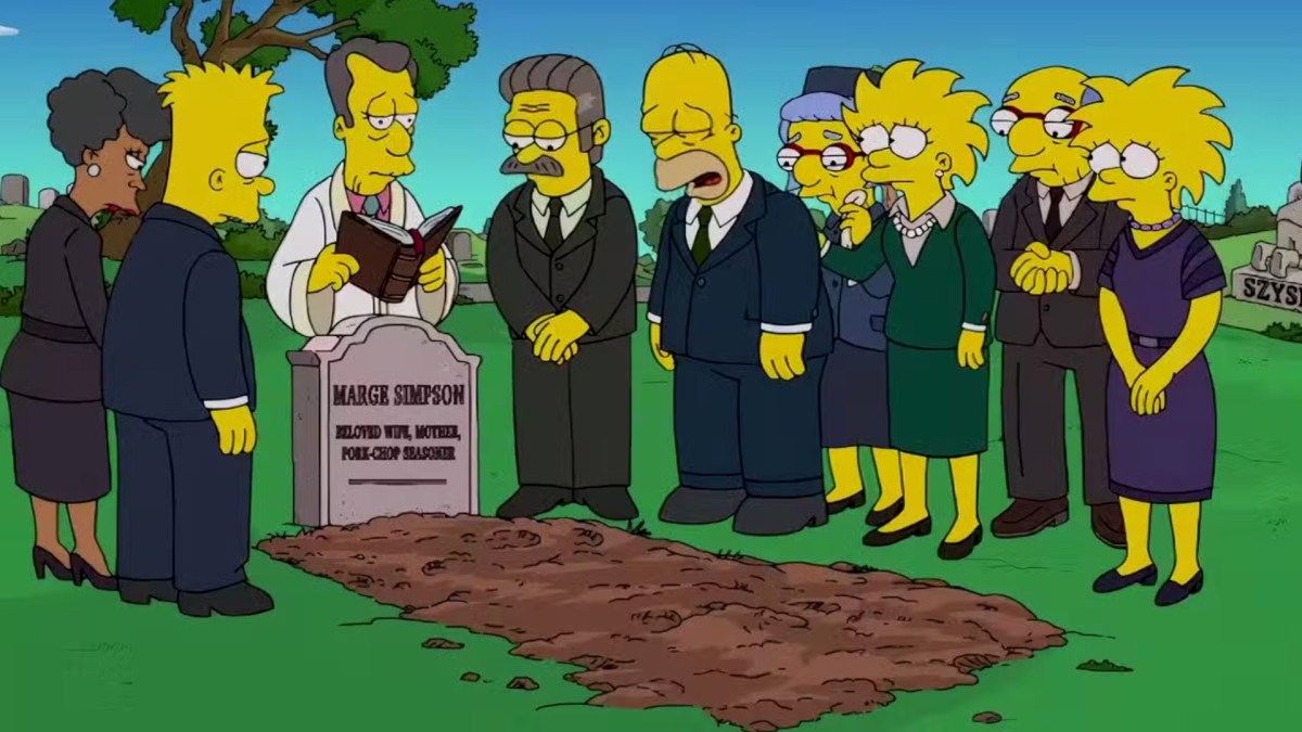 Marge Simpson's funeral.