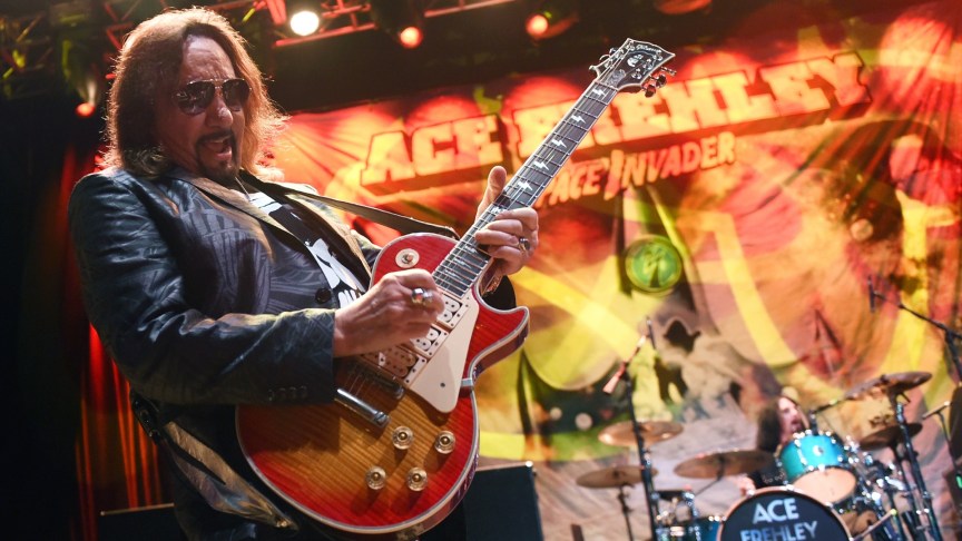 Ace Frehley playing guitar