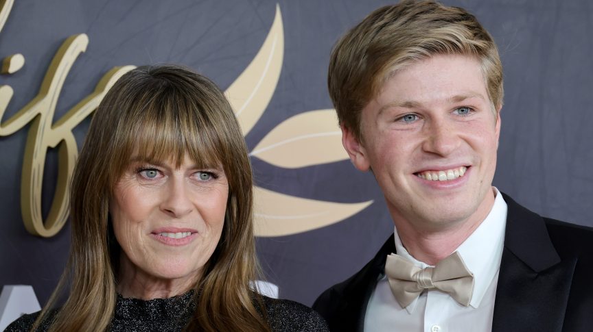 Steve Irwin and Mom Terri Irwin