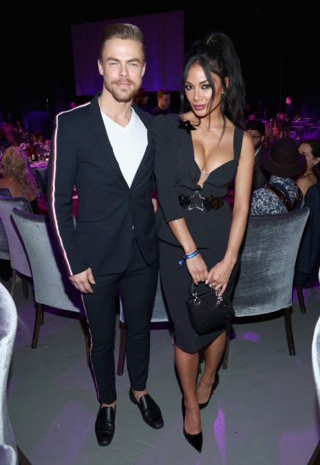 Nicole Scherzinger & Derek Hough pose for photos