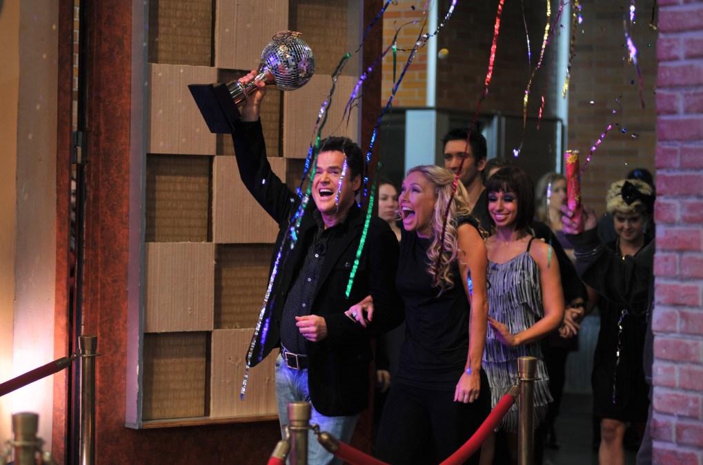 Donny Osmond & Kym Johnson celebrating