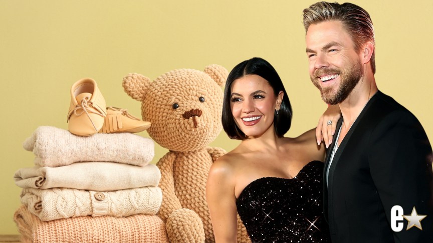 Hayley Erbert and Derek Hough smiling