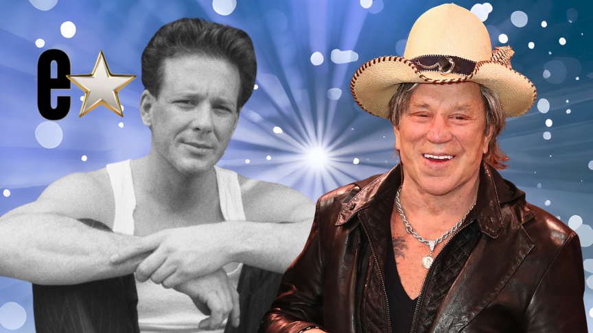Mickey Rourke then versus now