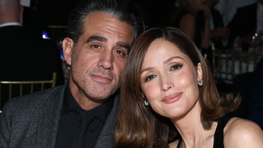 Bobby Cannavale and Rose Byrne pose for a photo at an event