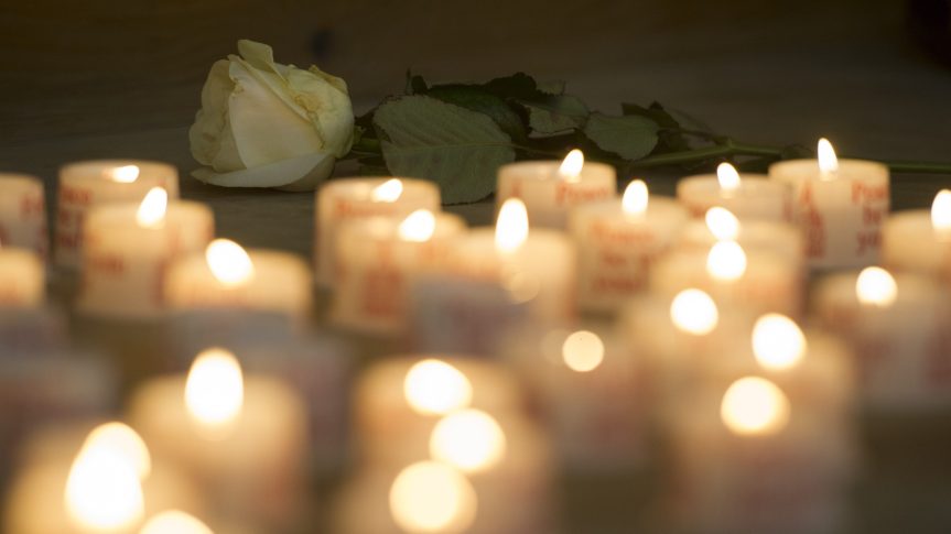 Candles for Ian Deeley.