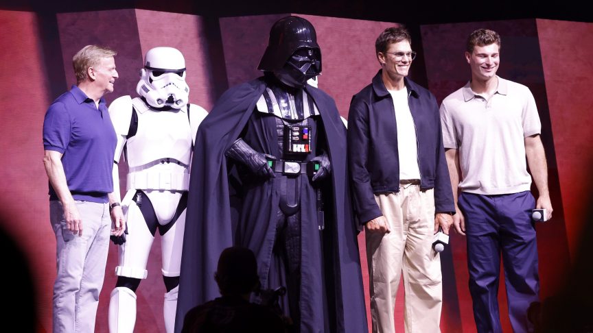 Roger Goodell, a Stormtrooper, Darth Vader, Tom Brady and Fernando Mendoza