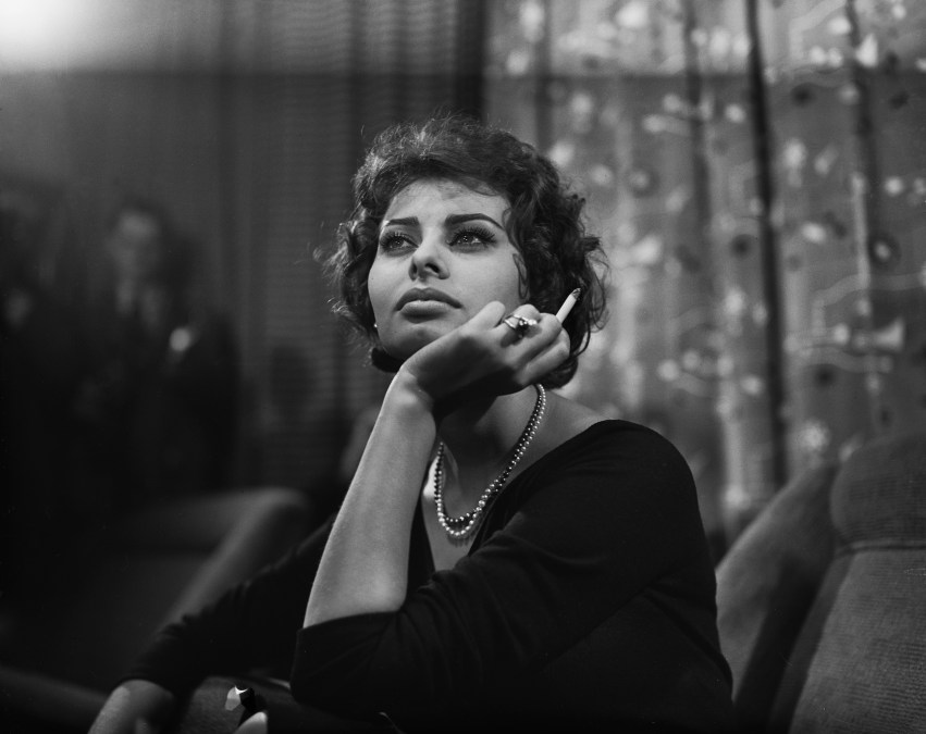 Sophia Loren at London Airport in 1957