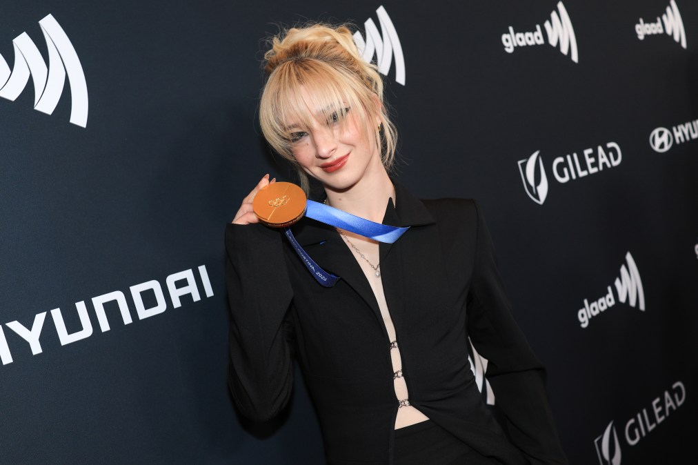 Amber Glenn attends the 37th Annual GLAAD Media Awards at The Beverly Hilton on March 05, 2026 in Beverly Hills, California.  (Photo by Matt Winkelmeyer/Getty Images for GLAAD)