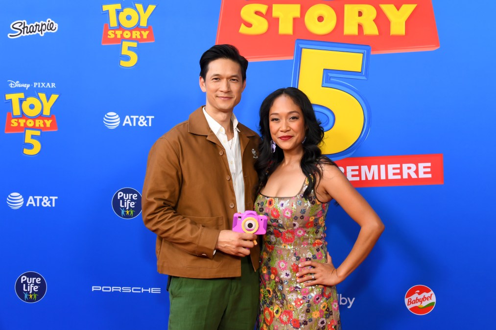 Harry Shum Jr. and Shelby Rabara attend the Toy Story 5 Los Angeles World Premiere at Dolby Theatre in Los Angeles, California on June 09, 2026.  